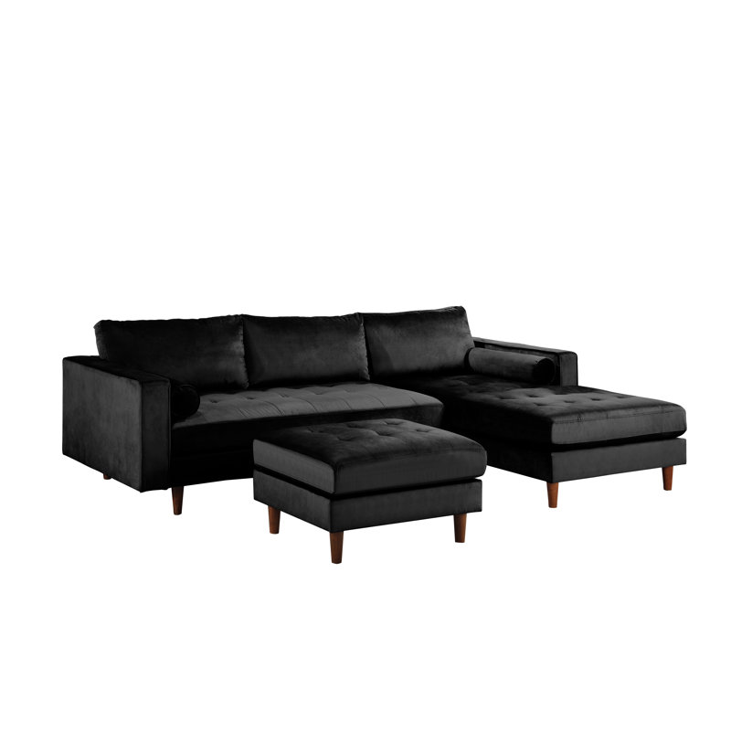 Willa Arlo Interiors Dunaway Reversible Sofa & Chaise with Ottoman